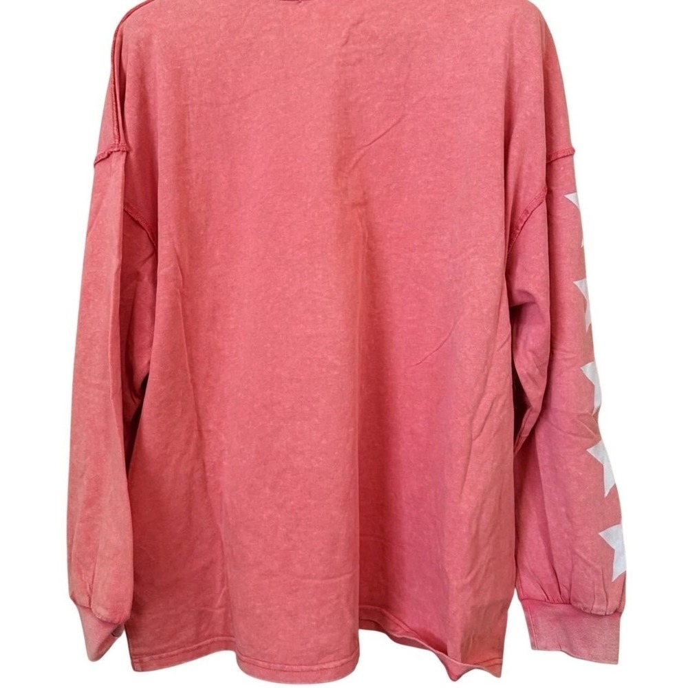 Blue Velvet NWT Easy Street Pink Eagle Oversized Graphic Tee - Picture 3 of 6